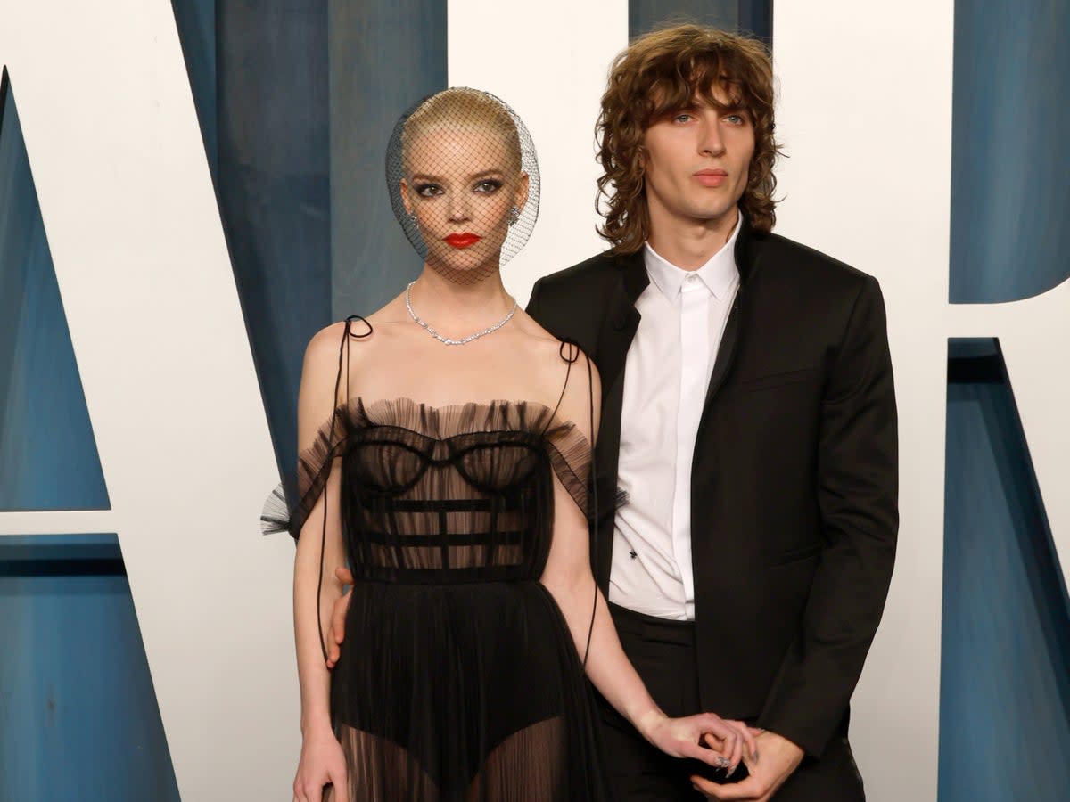 Anya Taylor-Joy and partner Malcom McRae at the Vanity Fair Oscar Party in March 2022 (Getty Images)