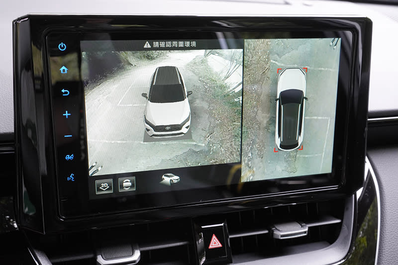 中央觸控螢幕尺寸放大至9吋，並將PVM環景影像系統列為全車系的標準配備
