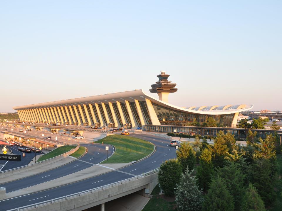 Main terminal of Washington Dulles International Airport.