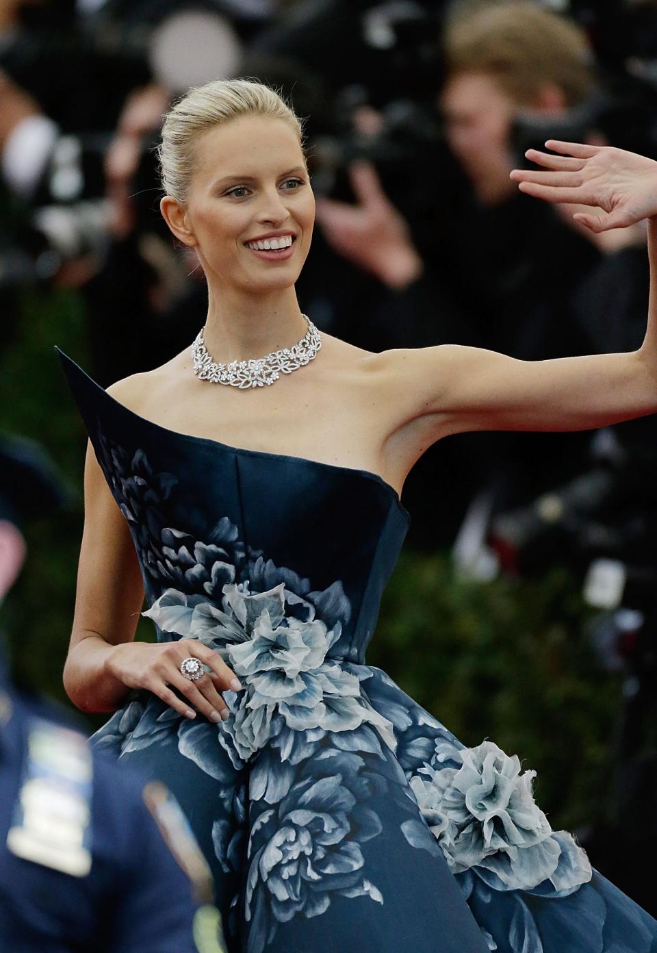 Karolina Kurkova attends the 2014 Met Gala.