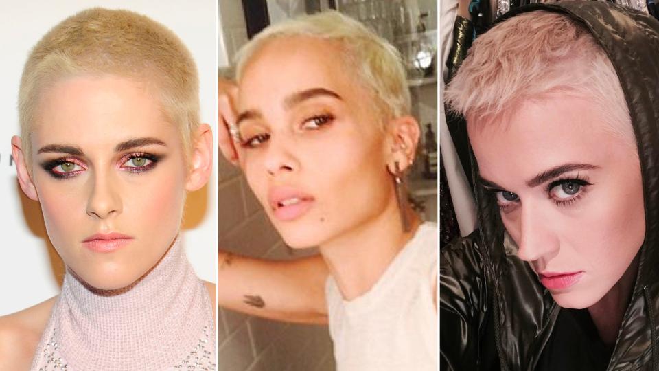 Ever wonder what your favorite celebrity would look like with a shaved head? Stars like Kristen Stewart, Zoe Kravitz and