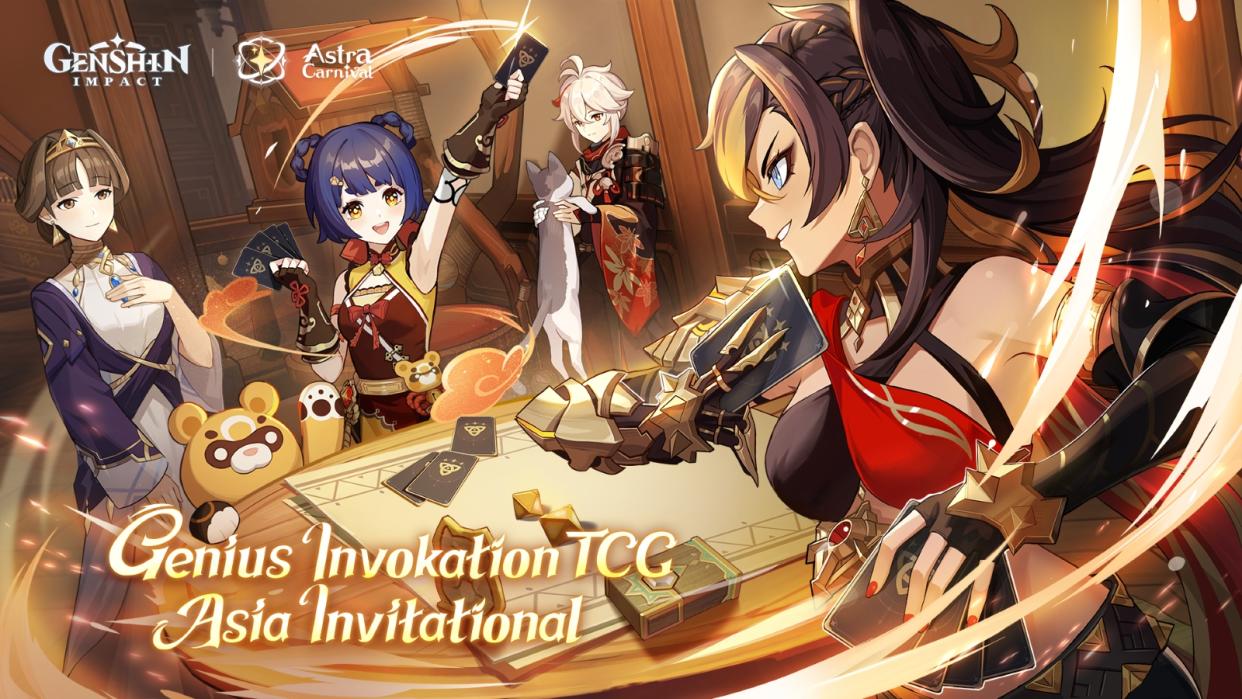 Genshin Impact's Genius Invokation TCG Asia Invitational will be hosted in Shanghai, China from 11 to 21 January and features 16 players fighting for the lion's share of a CN¥500,000. (Photo: HoYoverse)