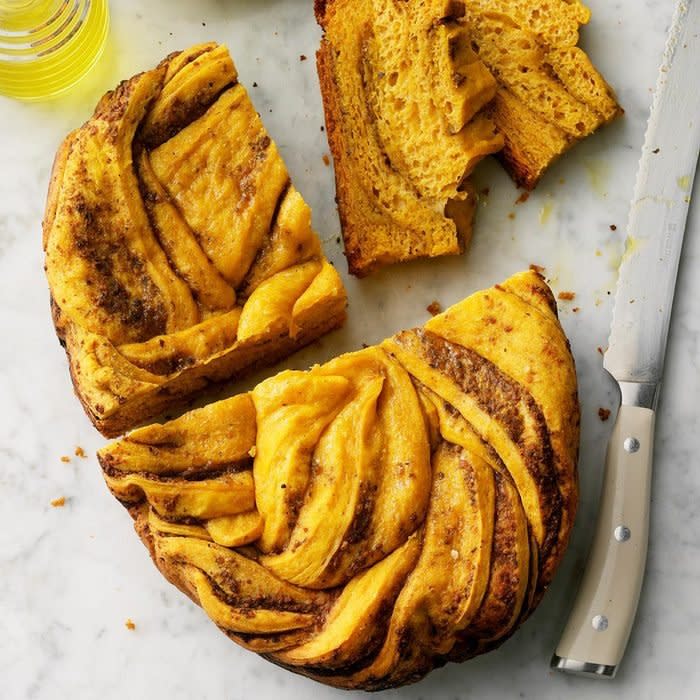 Sweet Potato and Pesto Slow-Cooker Bread