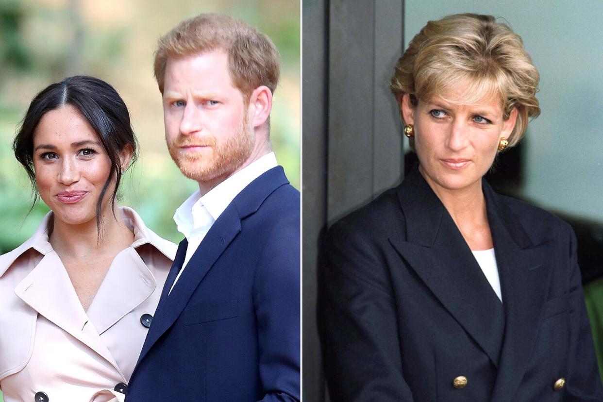 Prince Harry, Duke of Sussex and Meghan, Duchess of Sussex; Diana Princess Of Wales At Luanda Airport