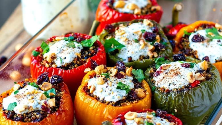 stuffed bell peppers with cranberries
