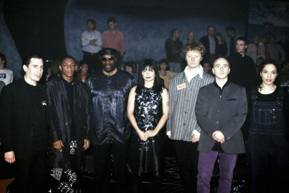 Jools Holland, Tricky, Isaac Hayes, Bjork and The Boo Radleys on The Jools Holland Show, 1995 (Rex)