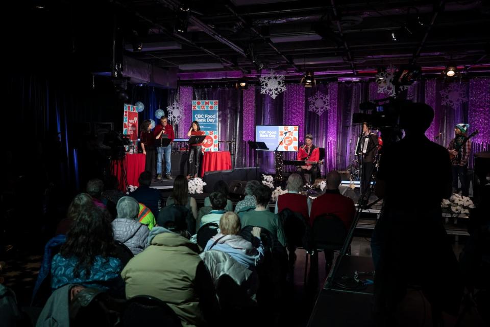 CBC Food Bank day is underway at CBC studios in Vancouver, with presentations and performances all day. 