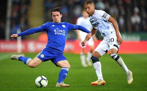 Ben Chilwell in action for Leicester - Credit: getty images