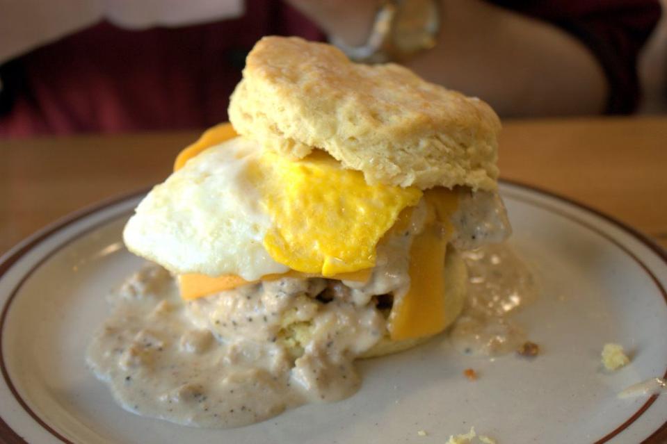 Oregon: Fried Chicken Biscuit Sandwich