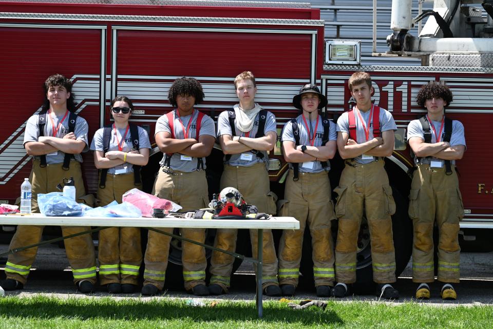 South Bend Fire Department's Career and Technical and Education students assisted at the GEAR UP I.G.N.I.T.E. Career Expo at St. Joseph County 4-H Fairgrounds on May 2, 2024.