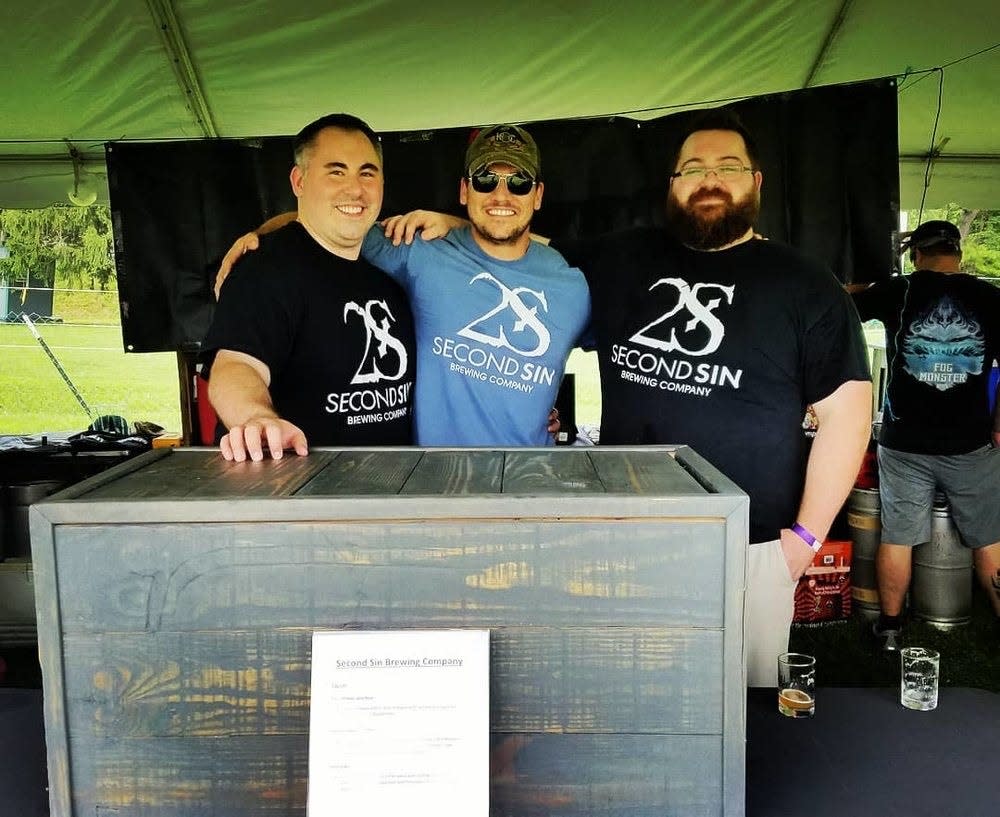 Owners from left, Mike Beresky, Phil Harris, Jake Howell, started Second Sin Brewing Company in 2019.