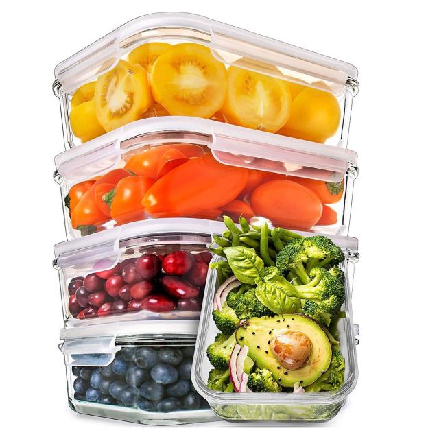 Freshware Meal Prep Containers [21 Pack] 3 Compartment with Lids Food