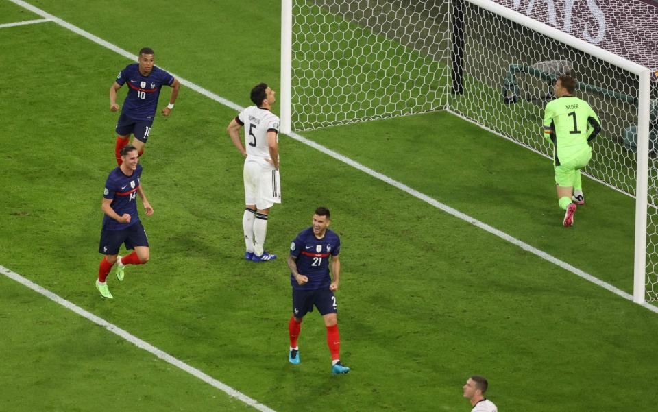 Mats Hummels looks gutted after gifting France an own goal - AFP