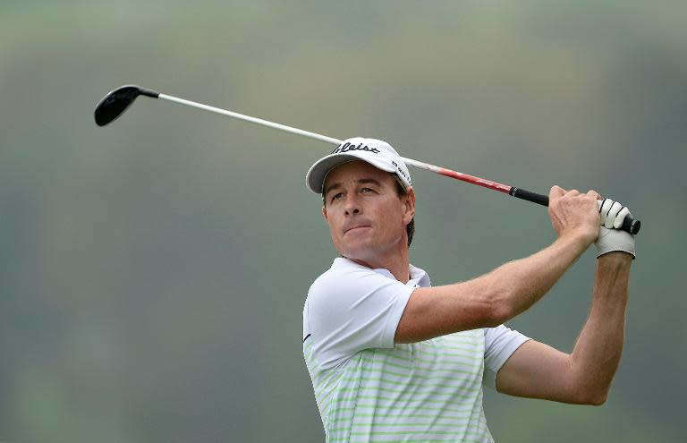 Bret Rumford during the first round of the Volvo China Open at Genzon Golf Club in Shenzhen on April 24, 2014