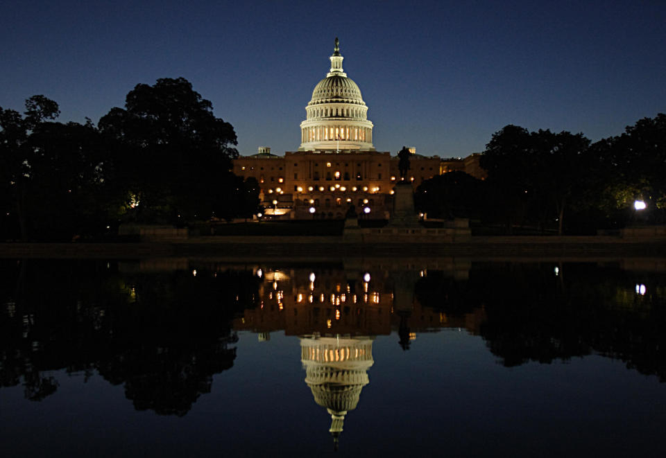 The dome of the U.S. Capitol is seen in Washington, D.C. on  September 20, 2008. (KAREN BLEIER/AFP/Getty Images)