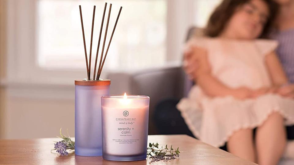 De-stress this Mental Health Awareness month with these relaxing products: Chesapeake Bay Serenity and Calm candle