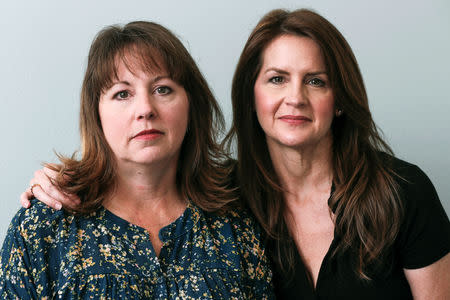 Cady Evans (L) and her sister Crystal Deckard are pictured in California, U.S., August 15, 2018. Picture taken August 15, 2018. REUTERS/Mike Blake