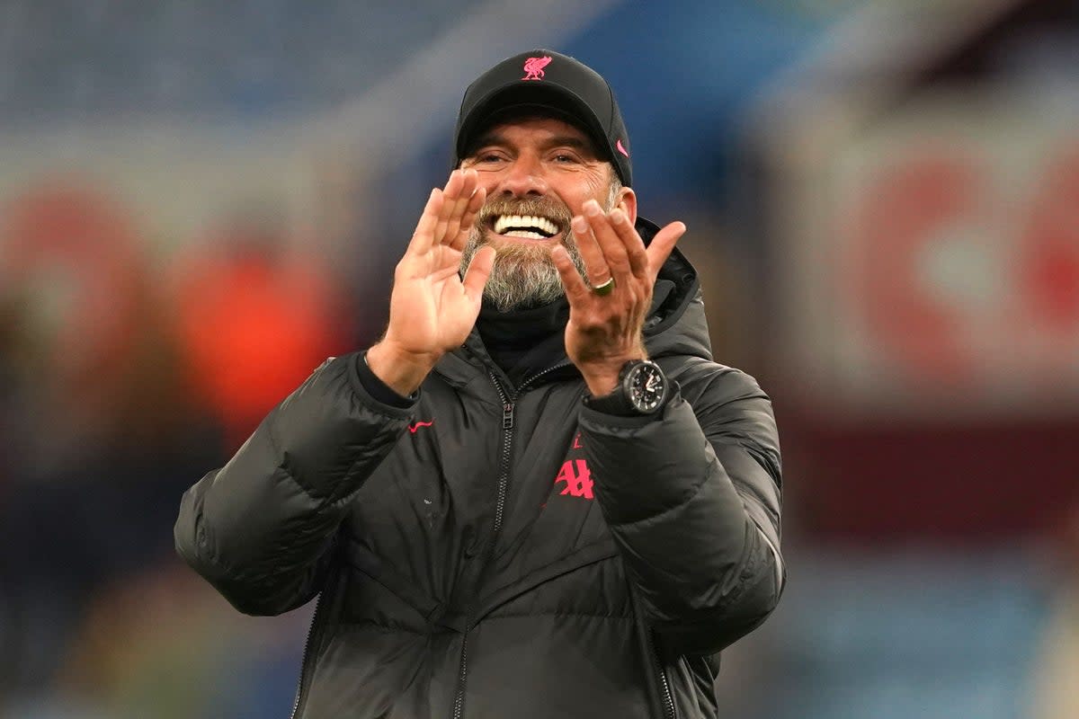 Jurgen Klopp’s side won at Villa (Nick Potts/PA) (PA Wire)