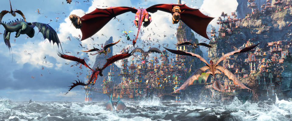 In DreamWorks Animation’s How To Train Your Dragon: The Hidden World, directed by Dean DeBlois, the Viking village of Berk has become a chaotic dragon utopia.