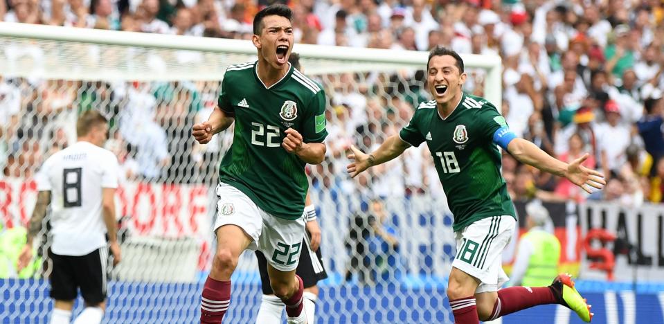 <p>Mexico storm ahead to shock the Germans </p>