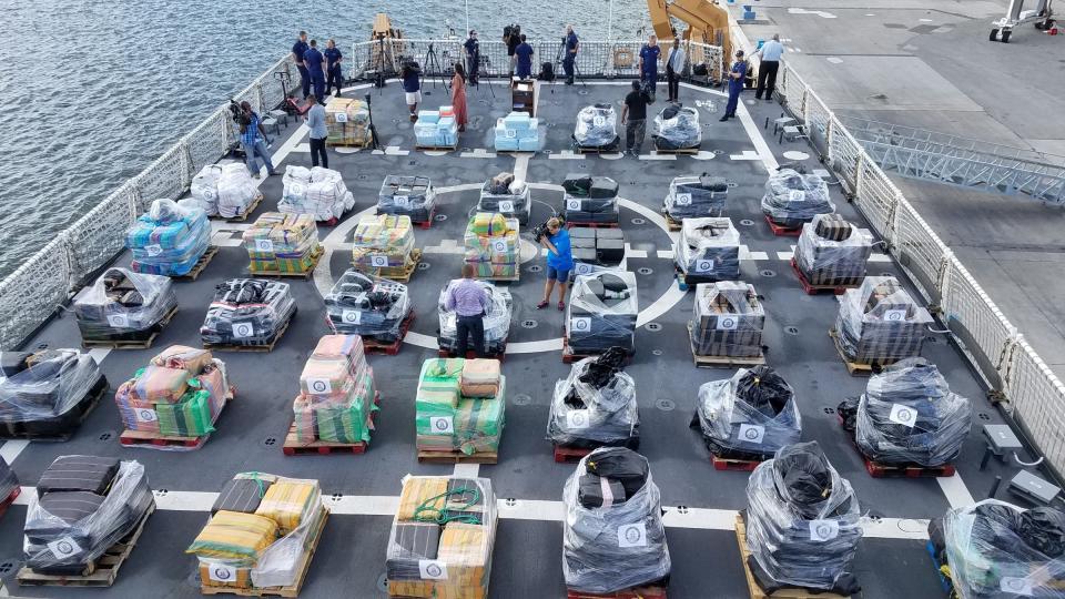 US Coast Guard cocaine drug bust seizure