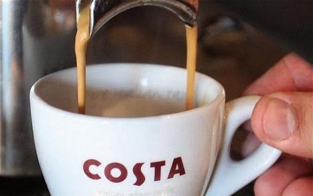 Total sales rose at Costa but a like-for-like dip could add weight to calls by activist investor Sachem Head for a sale of the coffee chain