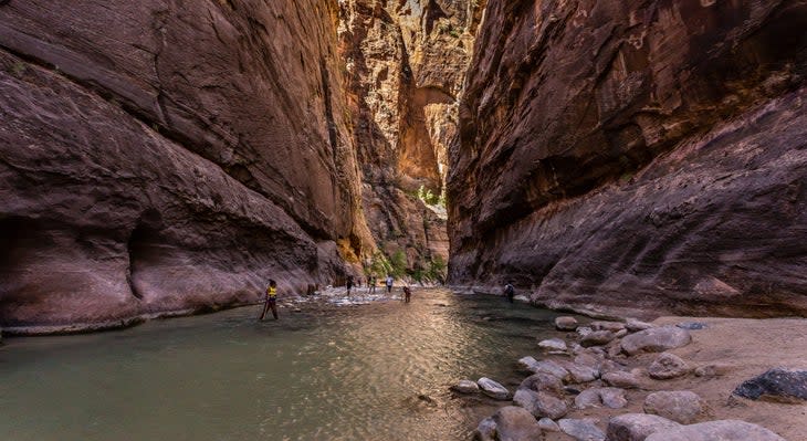 <span class="article__caption">The Narrows in Zion National Park is a section of canyon on the North Fork of the Virgin River. The hike of The Narrows is one of the premier hikes on the Colorado Plateau.</span> (Photo: Bas Vermolen/Moment via Getty Images)