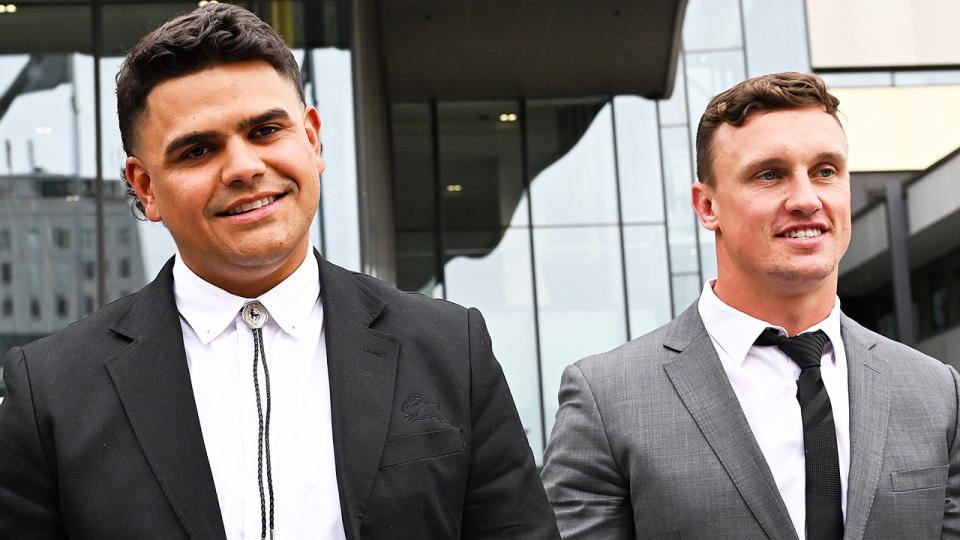 Latrell Mitchell and Jack Wighton have been cleared in court. (AAP Image/Lukas Coch)