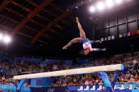 <p>Marking her seventh Olympic medal, the USA's Simone Biles came third and was awarded the bronze medal in the balance beam final. It was her only final of this year's games, after she pulled out of other events due to mental health concerns.</p>
