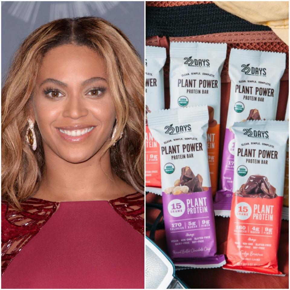 <p>Beyonce launched <a rel="nofollow noopener" href="https://www.22daysnutrition.com/vegan-meals" target="_blank" data-ylk="slk:22 Day Nutrition;elm:context_link;itc:0;sec:content-canvas" class="link ">22 Day Nutrition</a> vegan meal-delivery service back in Feb. 2015 with her personal trainer Marco Borges. The meals can be ordered in five, seven or 22-day plans. The company is called 22 Days Nutrition because it purportedly takes 21 days to break a bad habit.<br>(Canadian Press/Twitter) </p>