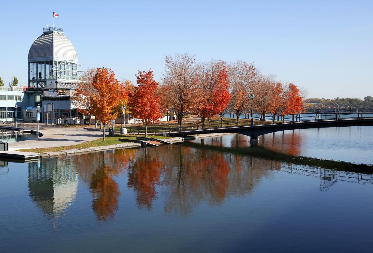 View taken in the old port of Montreal at autumn