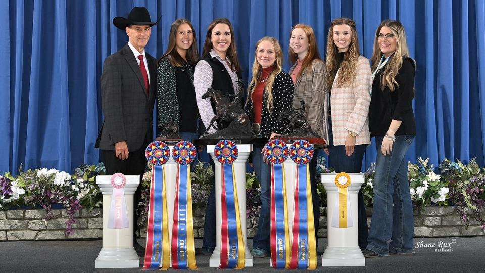 West Texas A&M University’s horse judging team won the reining national championship following competition this weekend in Oklahoma