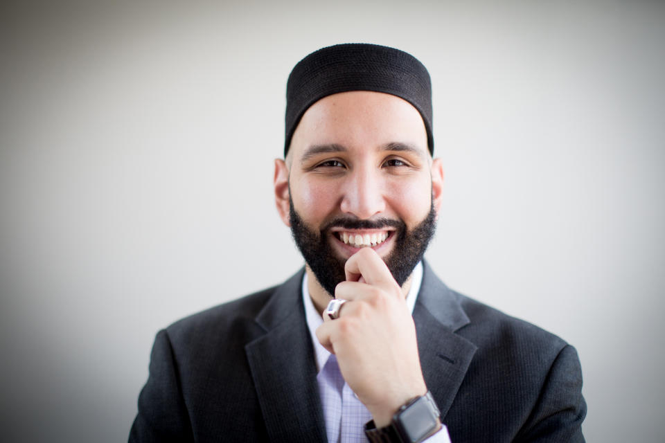 Yaqeen Institute and Google are incomparable in size, but Imam Omar Suleiman is hopeful.&nbsp; (Photo: Allison V Smith for HuffPost)