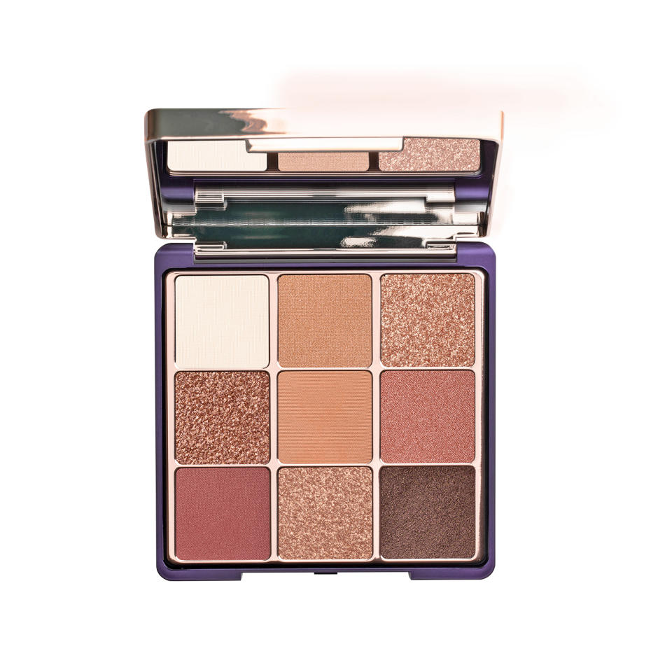 <p>These shadows contain nourishing vitamin E and green tea extract and were created to flatter all skin tones and eye colors.</p> <p><strong>Buy It! </strong><a href="https://imaylabeauty.com/products/pinks-eyeshadow-palette" rel="nofollow noopener" target="_blank" data-ylk="slk:The Uptowner Eye Shadow Palette, $49; imaylabeauty.com;elm:context_link;itc:0;sec:content-canvas" class="link ">The Uptowner Eye Shadow Palette, $49; imaylabeauty.com</a></p>