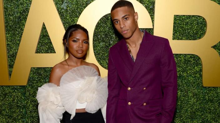Ryan Destiny and Keith Powers attend the 3rd Annual MACRO Pre-Oscar Party on Feb. 6, 2020 in West Hollywood, California. (Photo by Andrew Toth/Getty Images for MACRO)