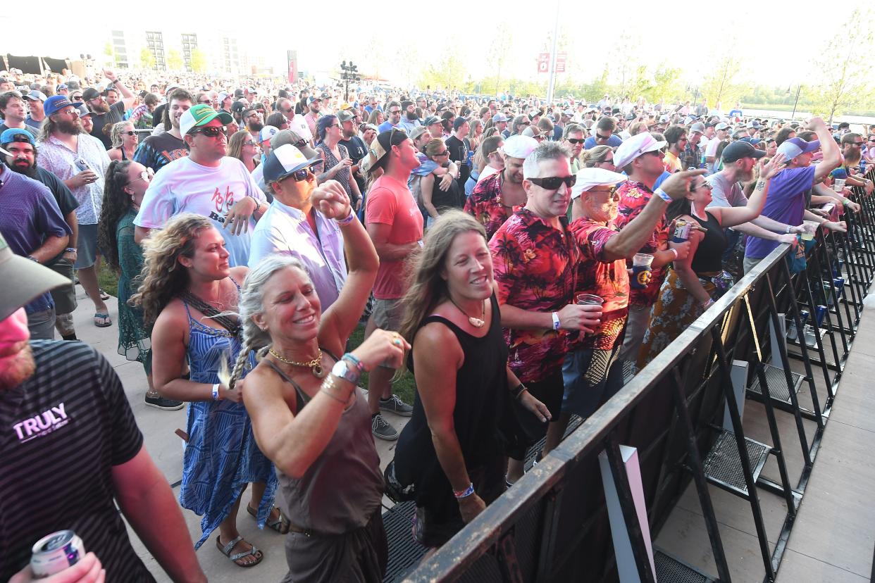 Widespread Panic performs in front of thousands at the new Riverfront Park Amphitheater Friday, July 16, 2021.