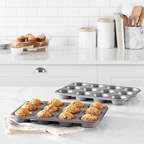 3) Amazon Basics Nonstick Muffin Baking Pan, Set of 2