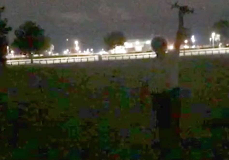 Footage posted on Twitter showed activists struggling to launch drones in the early hours of Friday.