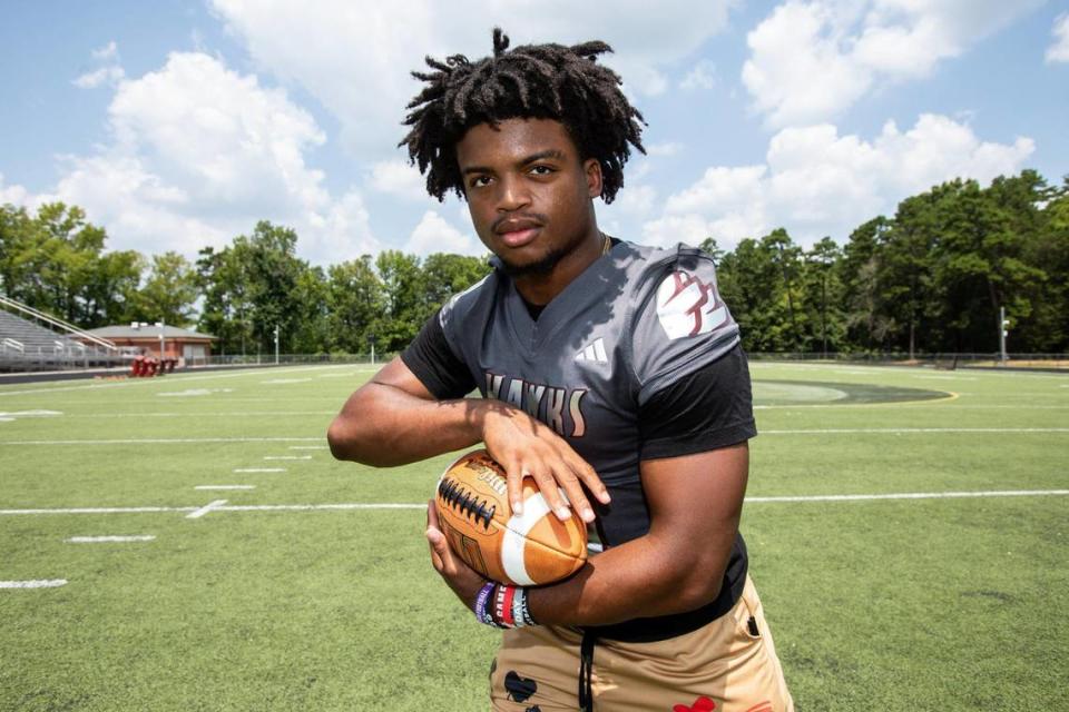 West Mecklenburg High School linebacker Beady Waddell V will play his final season not only for the school, but also with his father, Beady Waddell IV, as head football coach. The pair hopes to finish with a big playoff run for the team and a college scholarship for Waddell V.