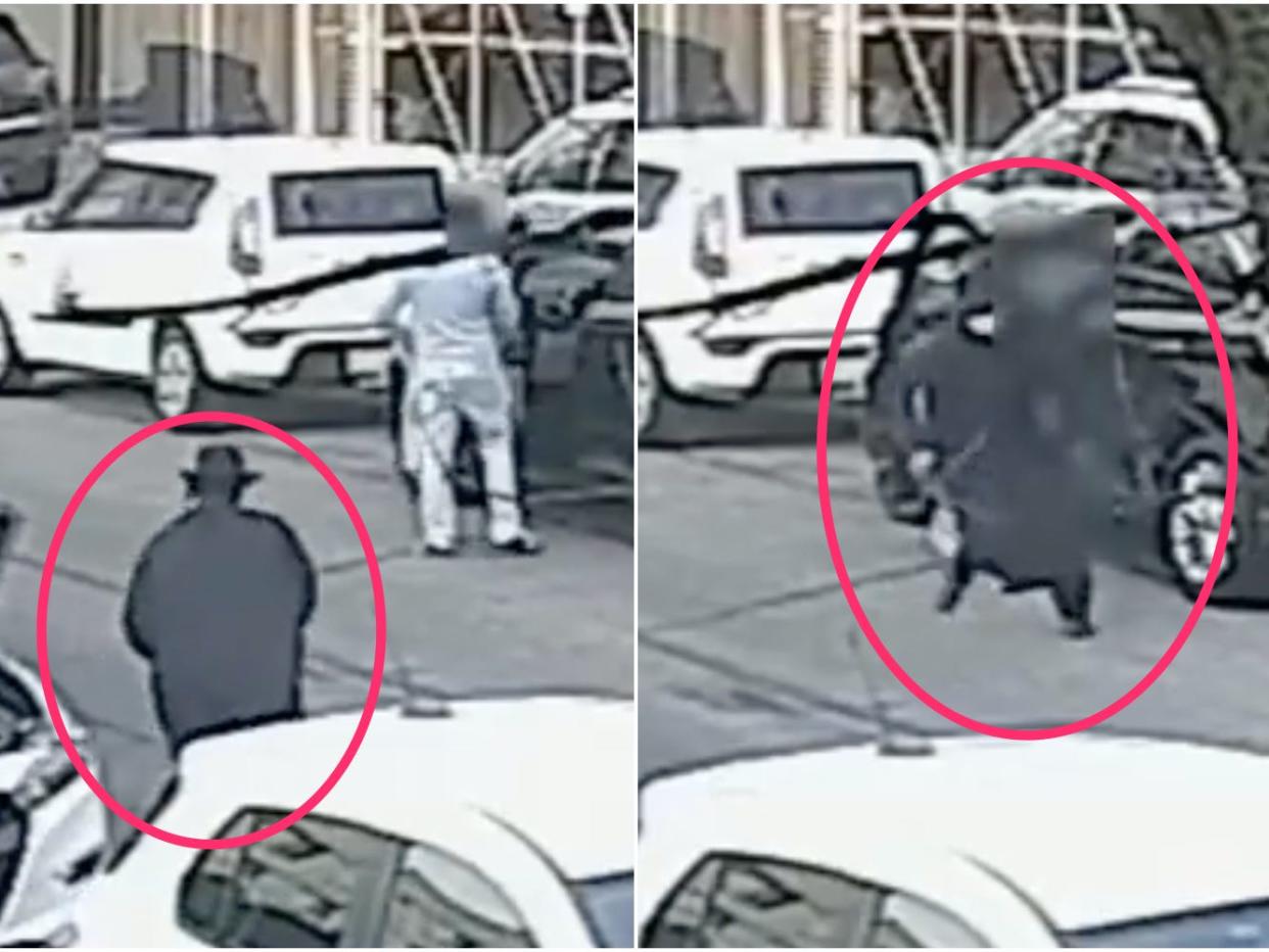 Footage shows a man dressed as a Hasidic Jew shooting his victim