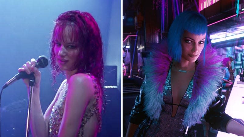 Juliette Lewis in Strange Days and Evelyn in Cyberpunk 2077