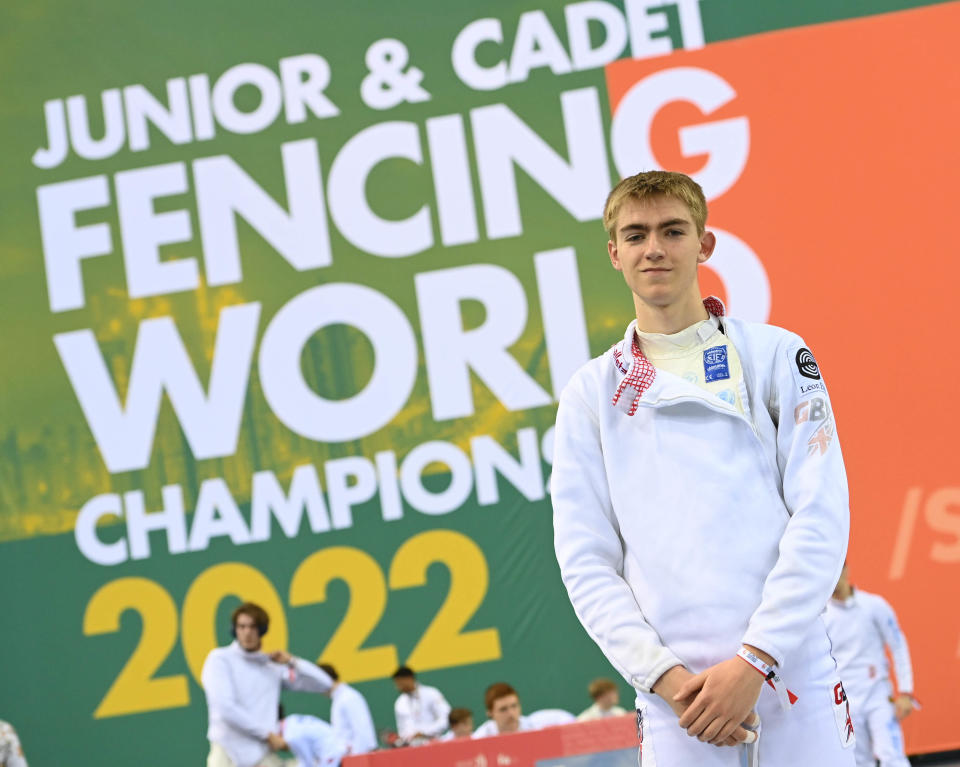 David Perkins at the Junior and Cadet Fencing World championships
