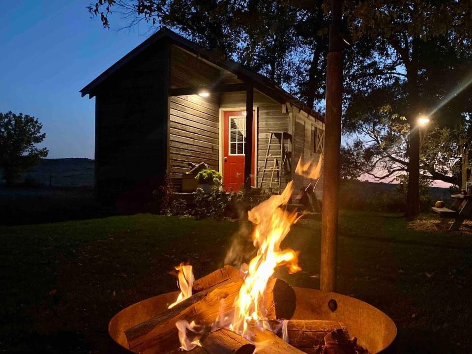 an Airbnb listing called Stubby Acres Bunkhouse - Bunkbed - Hot Breakfast in Paxton, Nebraska