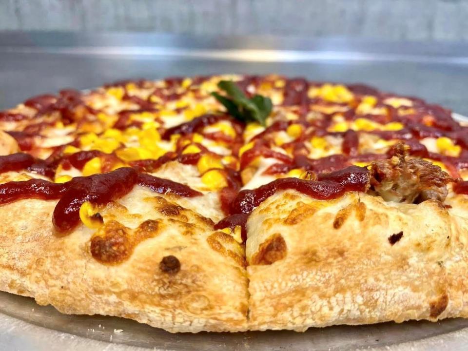 Nice Guys' Wishbone is a Thanksgiving meal in pizza form.