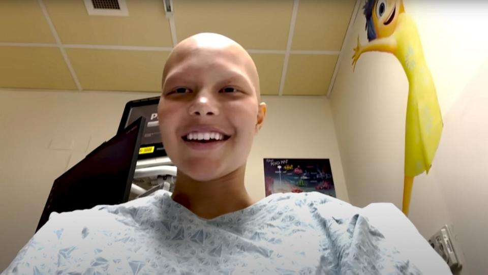 PHOTO: Isabella Strahan shared she is cancer-free after revealing she was diagnosed with a brain tumor earlier this year. (Isabella Strahan/YouTube)