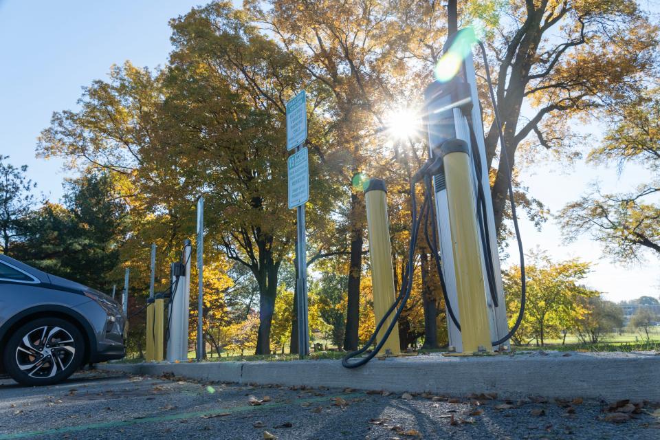 Electric Vehicle Charging Stations at Goffle Brook Park in Hawthorne.