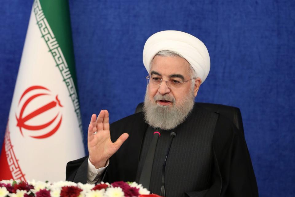 Iranian President Hassan Rouhani on Jan. 7, 2021, in Tehran, Iran.