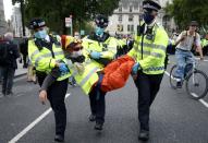 Extinction Rebellion climate activists protest in London