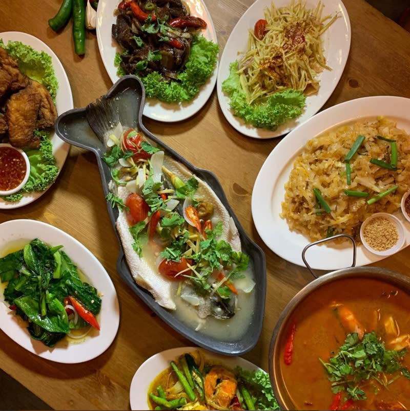 Offerings of Thai food