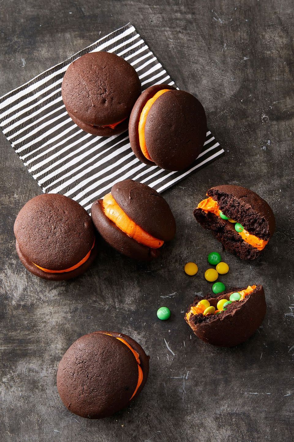 Stuffed Dark Chocolate Whoopie Pies